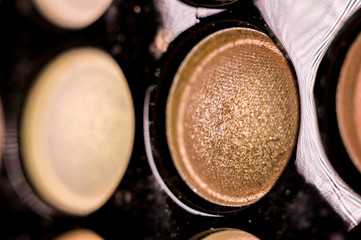 Women's make-up, decorative cosmetics - colorful eyeshadow palette