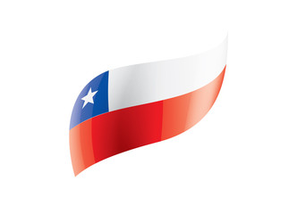 Chile flag, vector illustration on a white background.