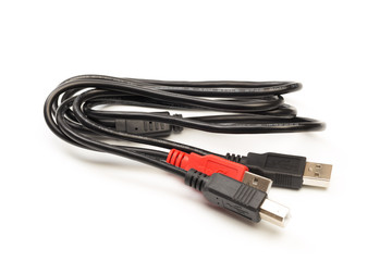 USB cable isolated on white