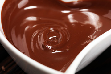 Melting chocolate / melted chocolate/ chocolate swirl and stack