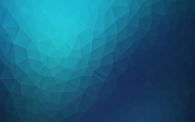 Dark BLUE vector low poly background.