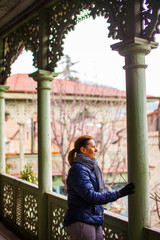 Fototapeta premium Middle aged lady in old authentic house in Tbilisi, Geogria