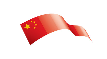 China flag, vector illustration on a white background.