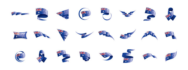 Australia flag, vector illustration on a white background.