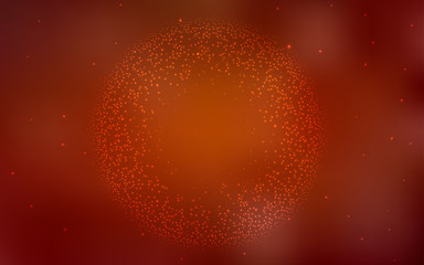 Dark Red, Yellow vector texture with milky way stars.