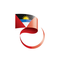 Antigua and Barbuda flag, vector illustration on a white background