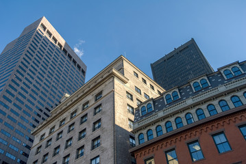 Boston buildings overhead