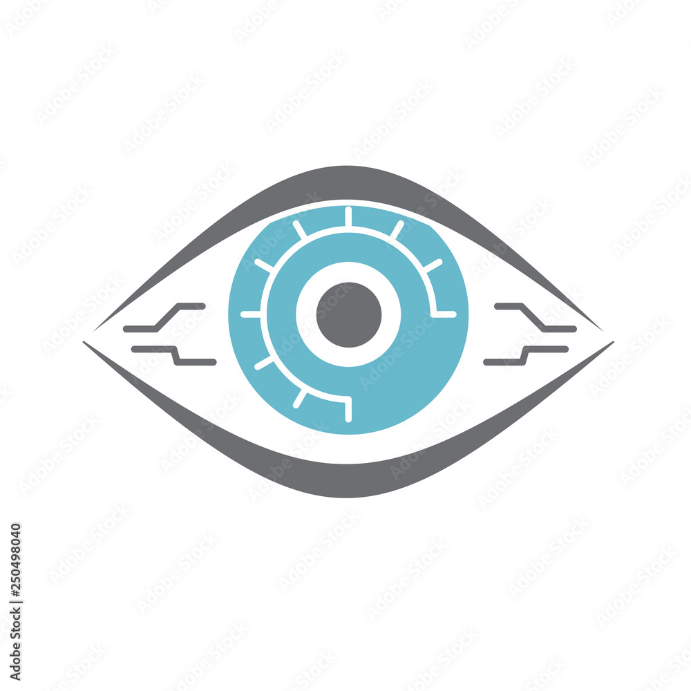 Poster vision check up icon on white background for graphic and web design, modern simple vector sign. inte