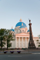 Fototapeta na wymiar Trinity Cathedral at dawn. St. Petersburg, Russia.