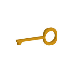 Gold key vector