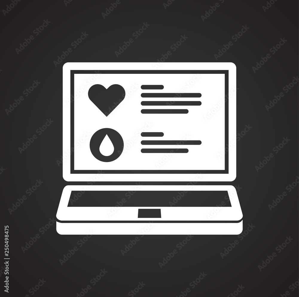 Poster future medicine icon on black background for graphic and web design, modern simple vector sign. inte