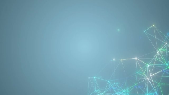 Social network or business analytics AI cloud computing big data IOT - render.Seamless loop.