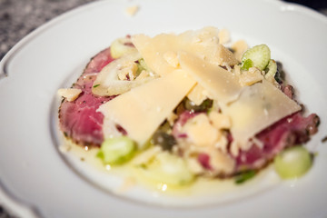 fine dining raw meat