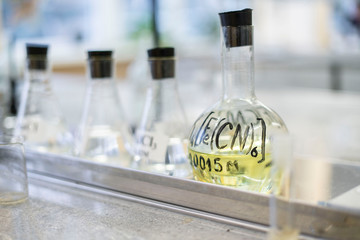 chemical equipment in the scientific laboratory