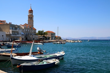 View of the small town Sutivan, island Brac, Croatia. Sutivan is popular summer travel destination.