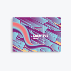 Vector modern illustration with colored poster for dynamic design