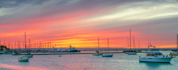 Beautiful red sky