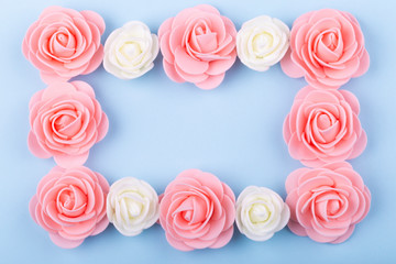decorative roses in the shape of a frame,