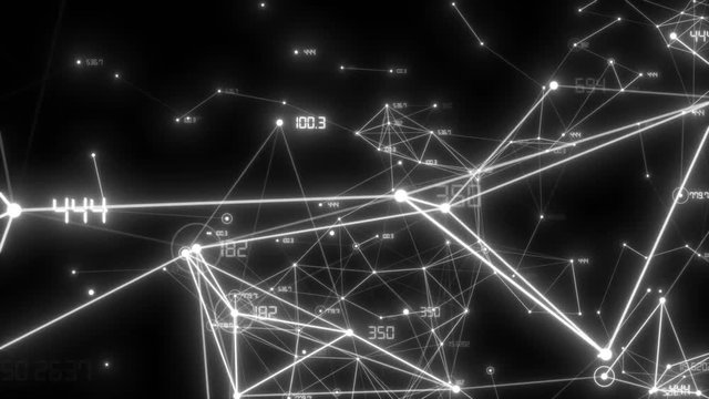 Data mining, deep learning modern computer technologies concepts. Brain representing artificial intelligence.Seamless loop.