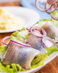 herring against a served table