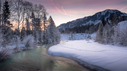 Isar Winter Scenery, Bavaria