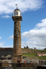 Fototapeta premium WHITBY FISHING VILLAGE IN NORTH YORKSHIRE, ENGLAND, UK