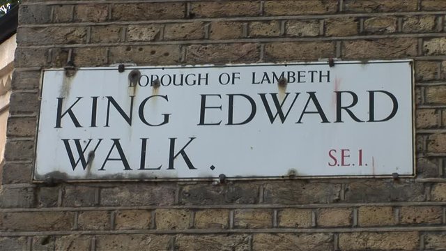 KING EDWARD WALK signboard in London United Kingdom