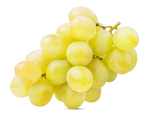 Fresh grapes isolated on white background with clipping pass