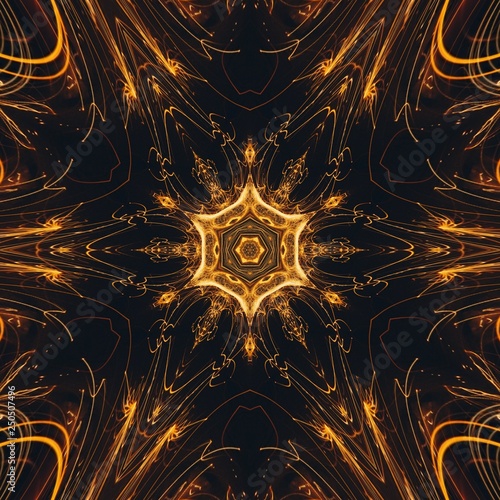 Abstract Liquid Gold Graphic Painting Background Back