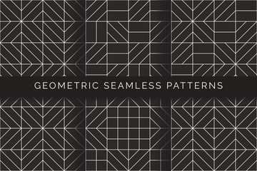 Abstract geometric seamless patterns