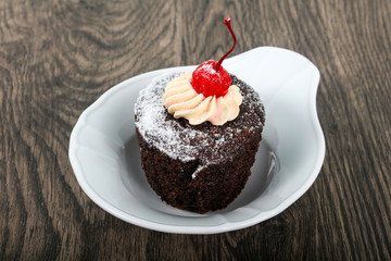 Cupcake with cherry