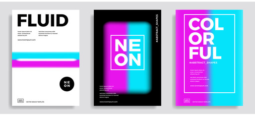 Abstract design templates with 3d flow shapes