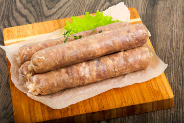 Natural sausages for grill
