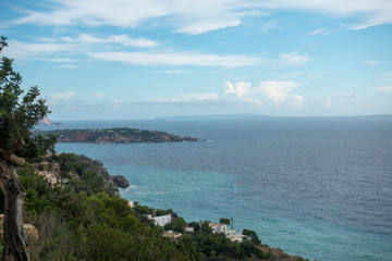 The coast of Ibiza one day with very bad sea