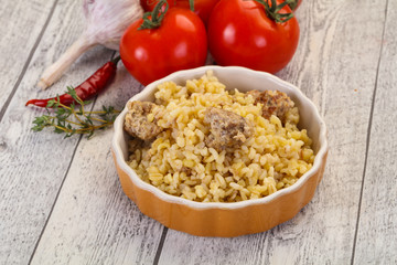 Bulgur with meat