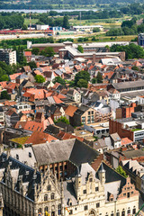 Fototapeta na wymiar View of Mechelen from the tower