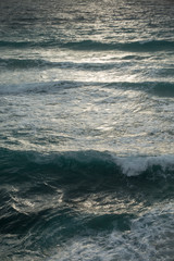 Naklejka na ściany i meble The coast of Ibiza one day with very bad sea