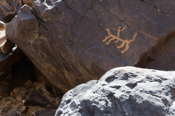 archaeological and graffiti on stones in a town called afif is a city in central Saudi Arabia