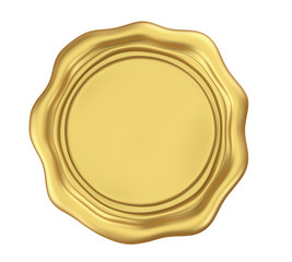 Blank Wax Seal Isolated