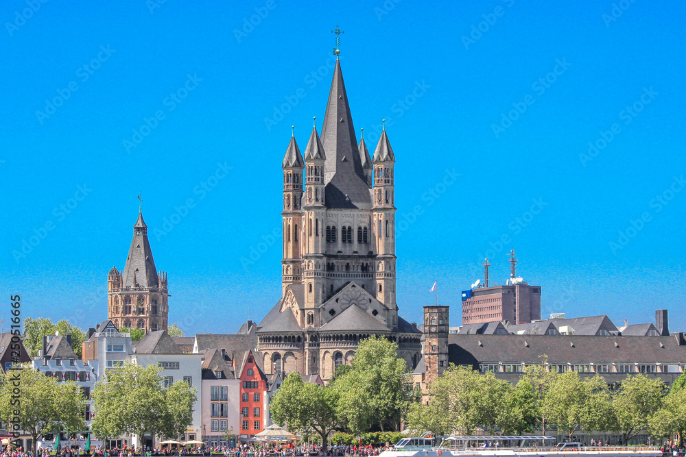 Poster Groß Sankt Martin Kirche am Fischmarkt Köln 