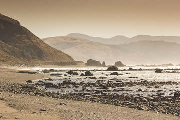 Pastel soft California coast