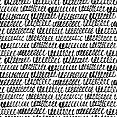 Scribbles hand drawn seamless vector pattern. Vector wavy, lines grunge drawing.