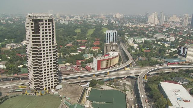 City skyline in Manila Philippines