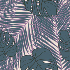 Tropical leaves repeat pattern design
