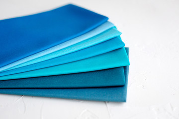 Colorful palette of textile swatches for color determination. Image-maker stuff.