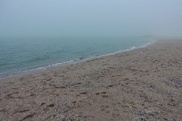 The sea in fog.