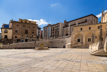 Fototapeta premium Burgos, Spain. Santa Maria Square, in the background is the Church of St. Nicholas