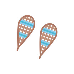 Snowshoes. Snowshoes logo. Winter. Vector illustration. EPS 10.