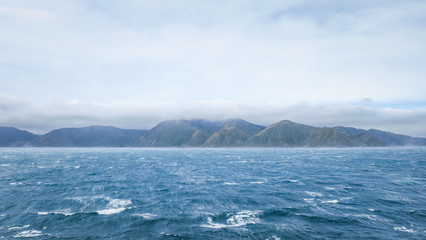Fototapeta na wymiar Interislander Ferry from Wellington to Picton in New-Zealand