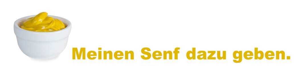 Seinen Senf dazu geben